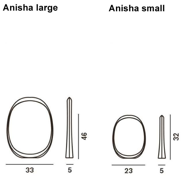 Afmetingen Foscarini Anisha tafellamp