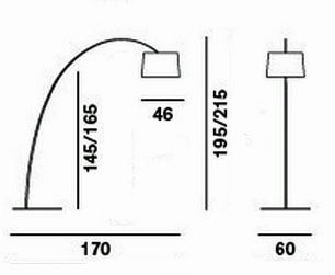 Afmetingen foscarini Twiggy vloerlamp Afmetingen foscarini Twiggy vloerlamp