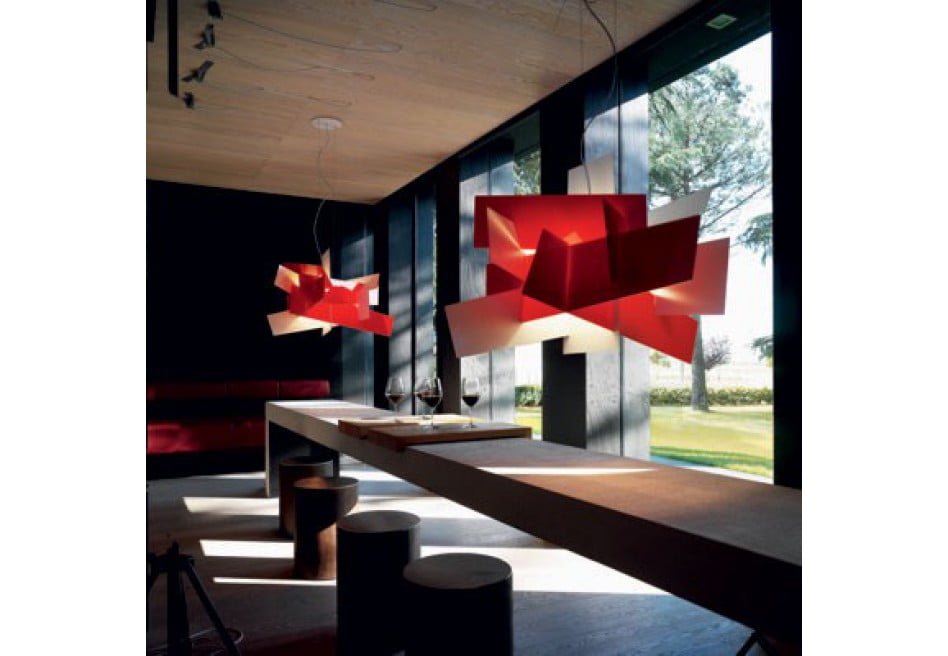 Foscarini Big Bang rood sfeerbeeld 