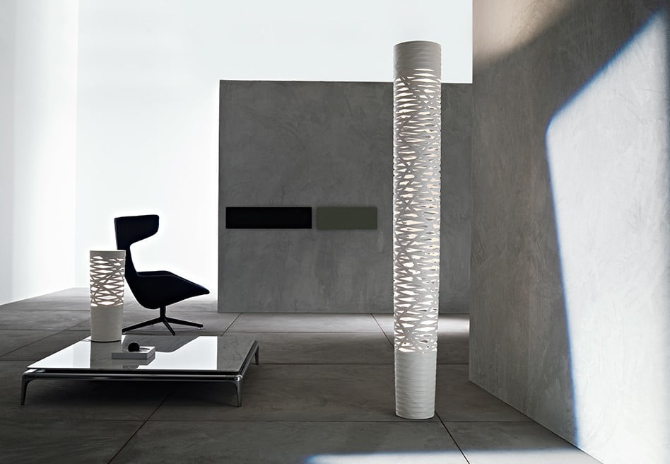 Foscarini Tress vloerlamp large wit brandend