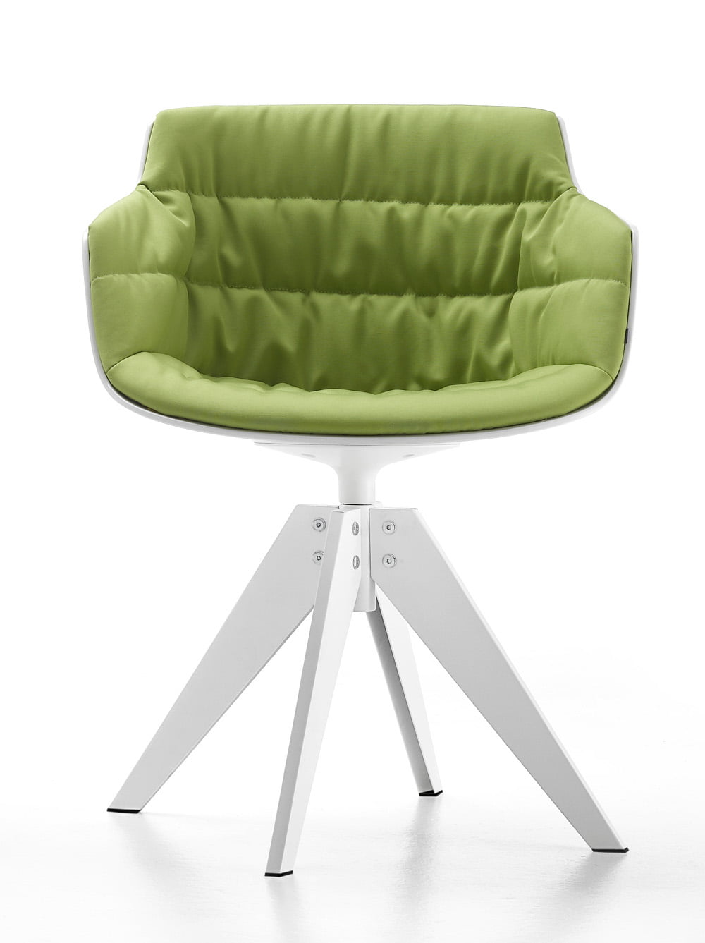 MDF italia Flow armchair padded poten wit