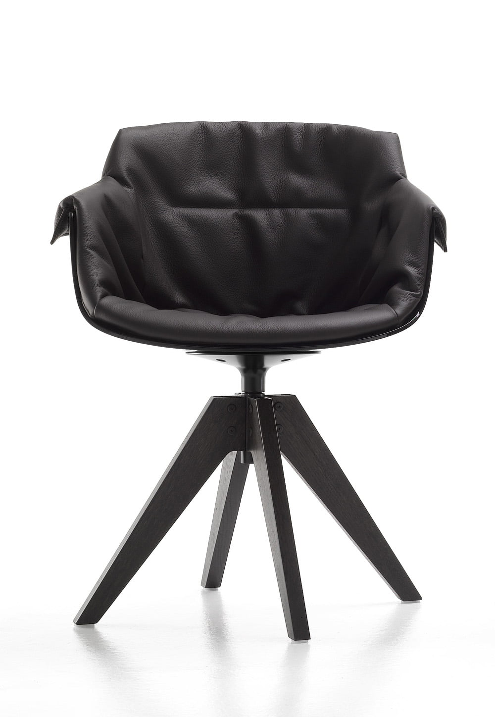 MDF Italia Flow armchair Padded base black collection 2014
