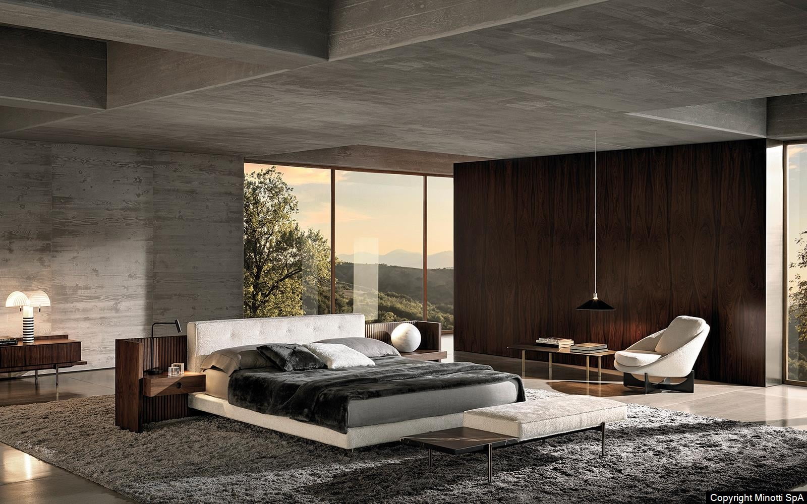 Minotti Brasilia bed sfeer foto slaapkamer 