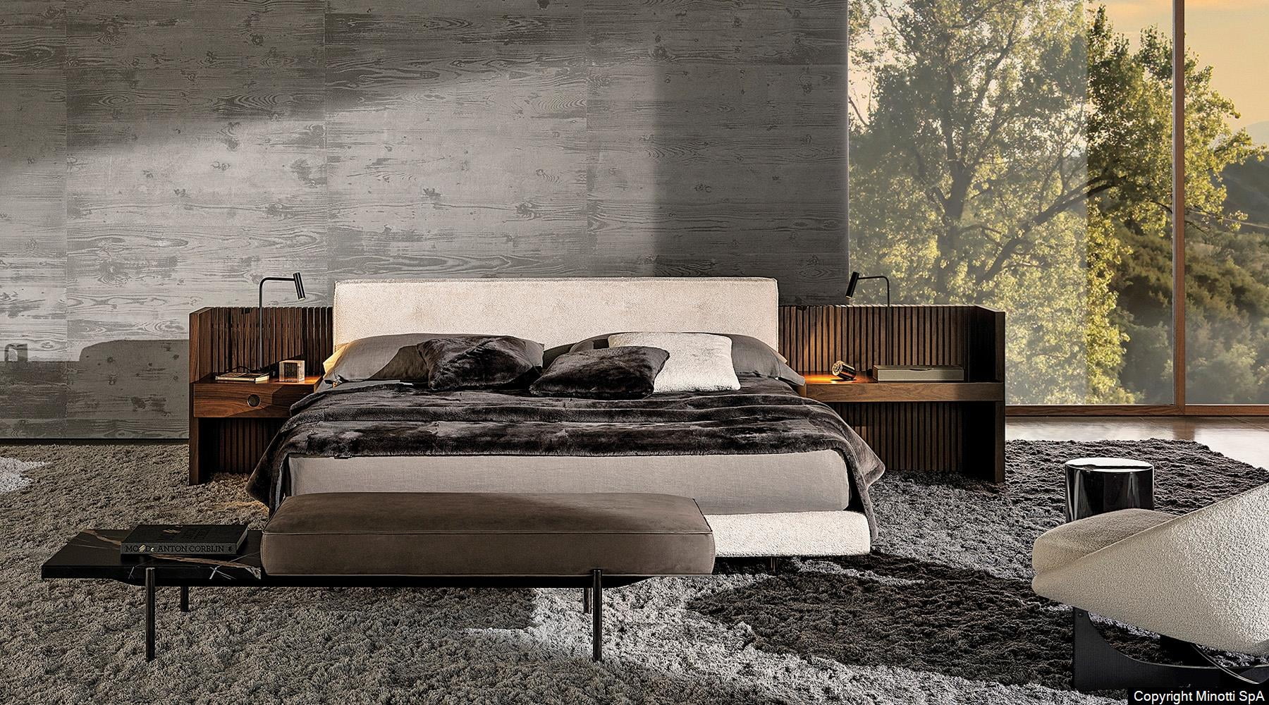 Minotti Brasilia bed sfeer foto slaapkamer 