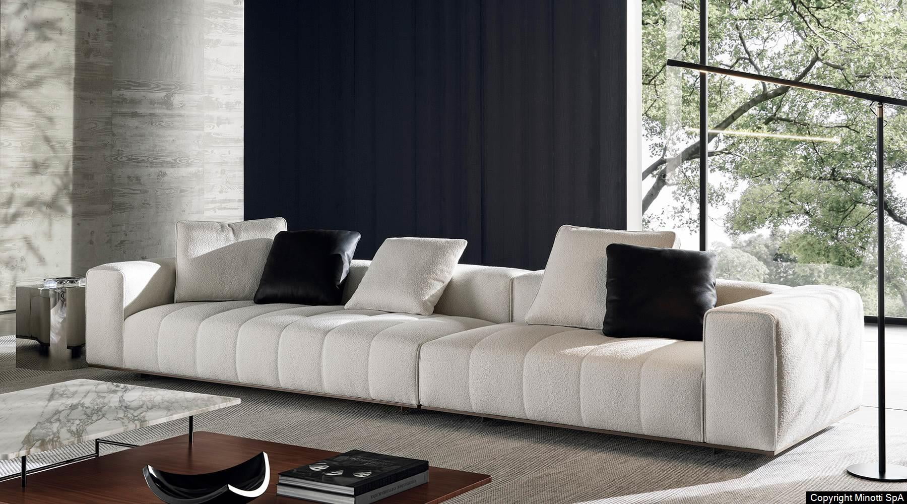 Minotti Goodman bank creme interieurfoto