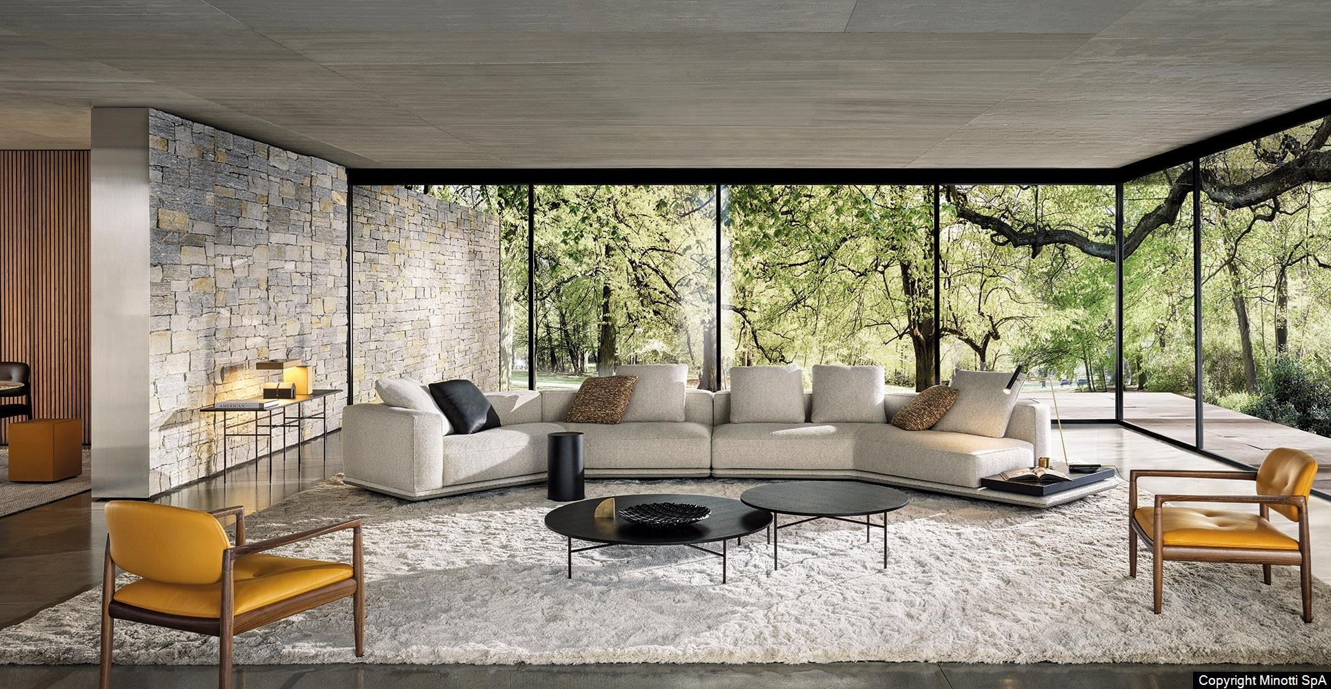 Minotti Horizonte bank sfeerfoto interieur