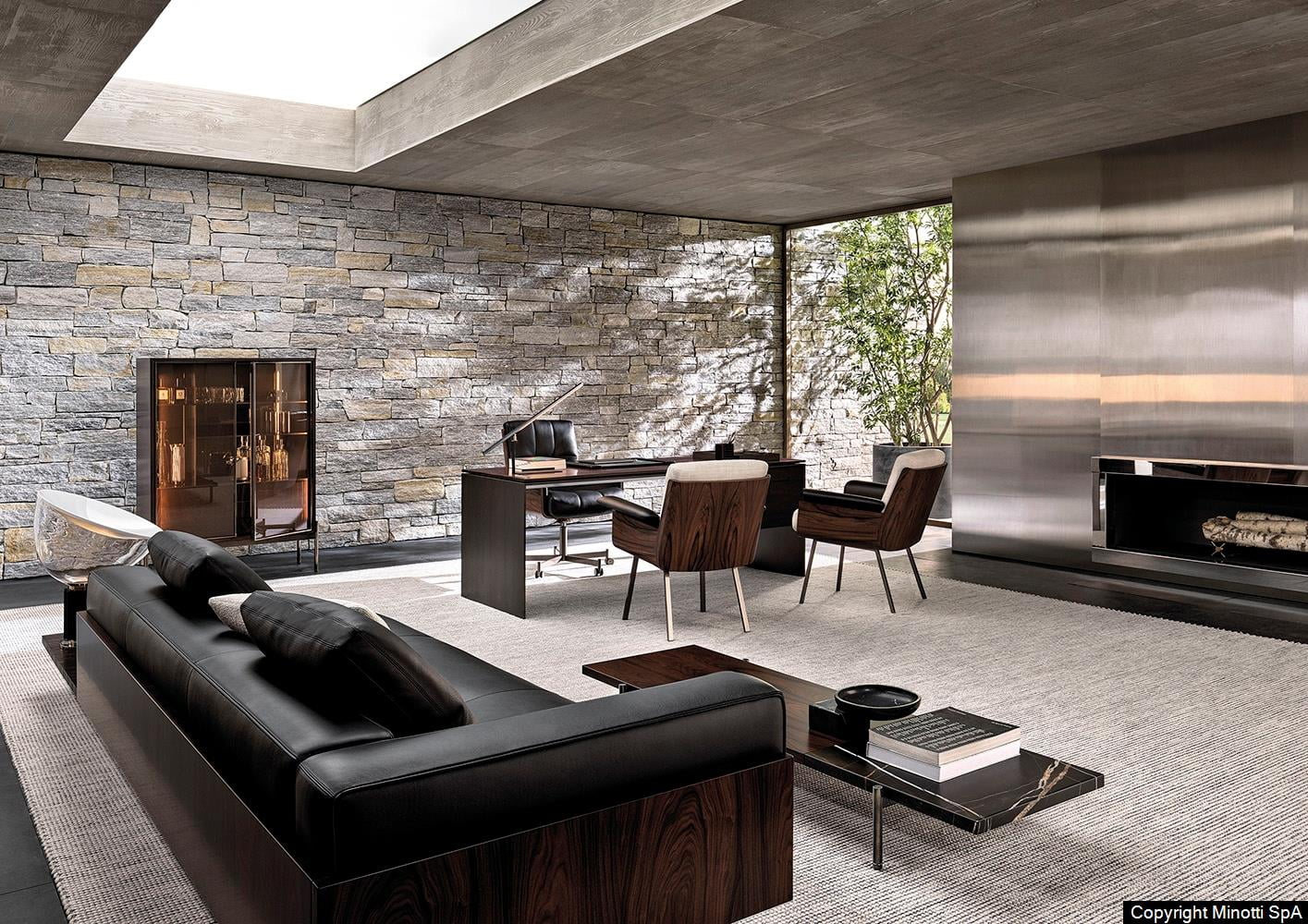 Minotti Linha studio bureau sfeer foto thuiskantoor huis