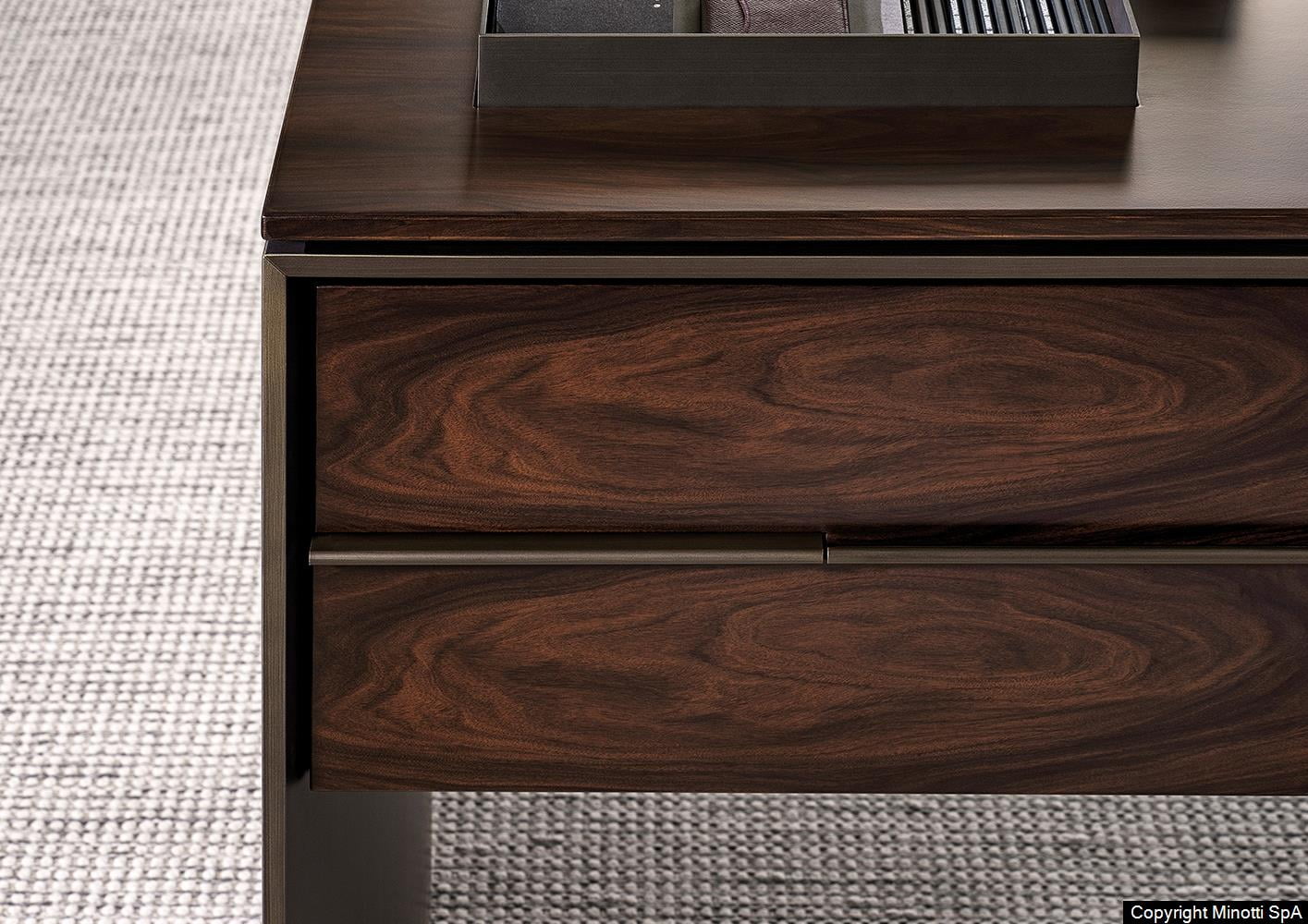 Minotti Linha studio bureau detail hout