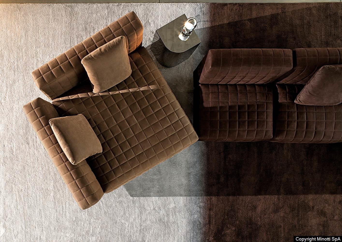 Minotti Twiggy bank sfeerfoto interieur groen leder