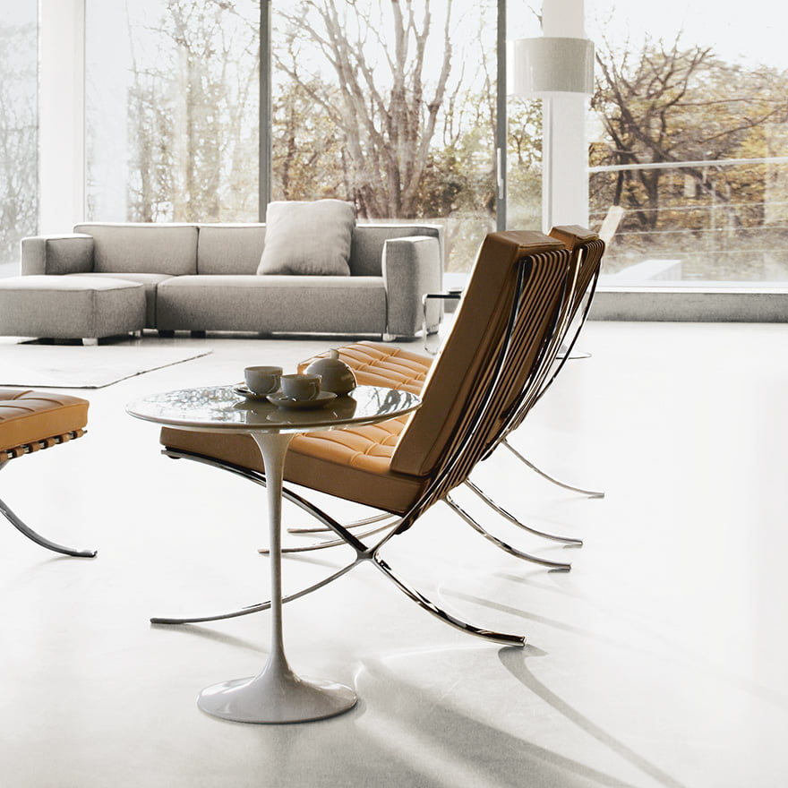 Knoll Barcelona Chair origineel design Van der Donk interieur
