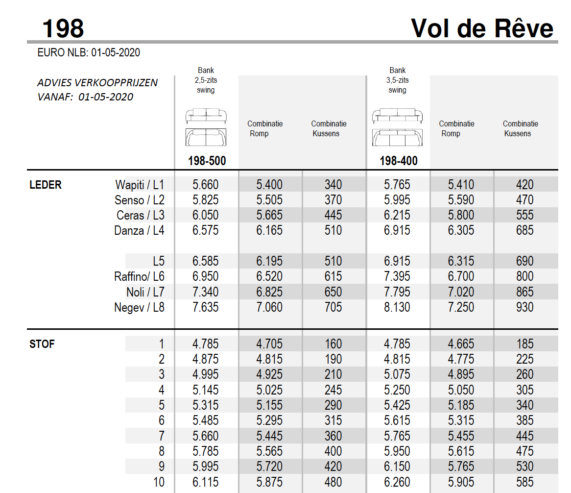 Leolux Vol de Reve