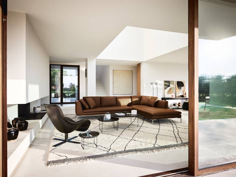 B&B Italia Charles interieur sfeerfoto lederen uitvoering
