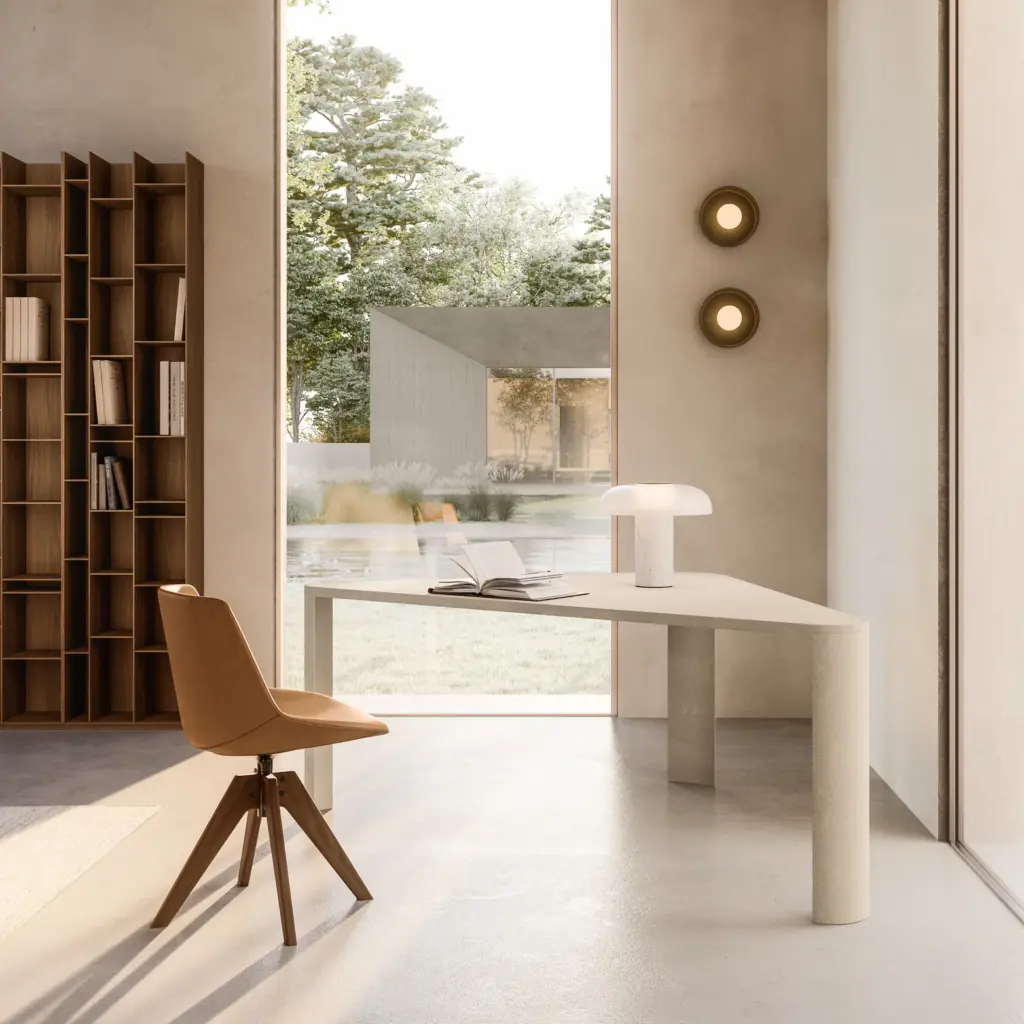 MDF Flow chair wood base interieur sfeerfoto