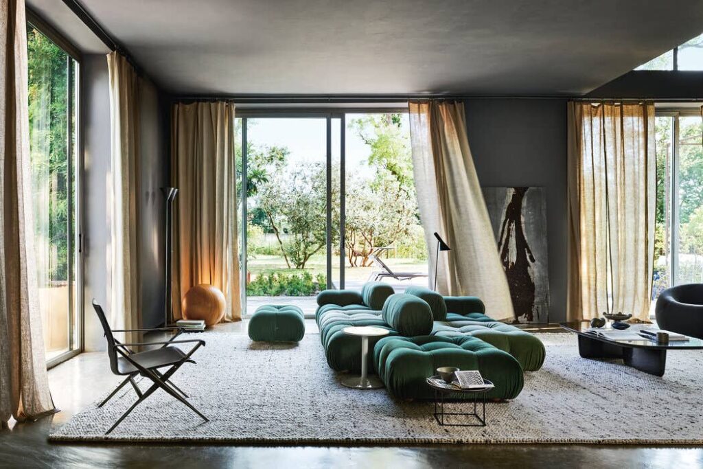 B&B Italia Camaleonda bank eiland groen interieur sfeerfoto