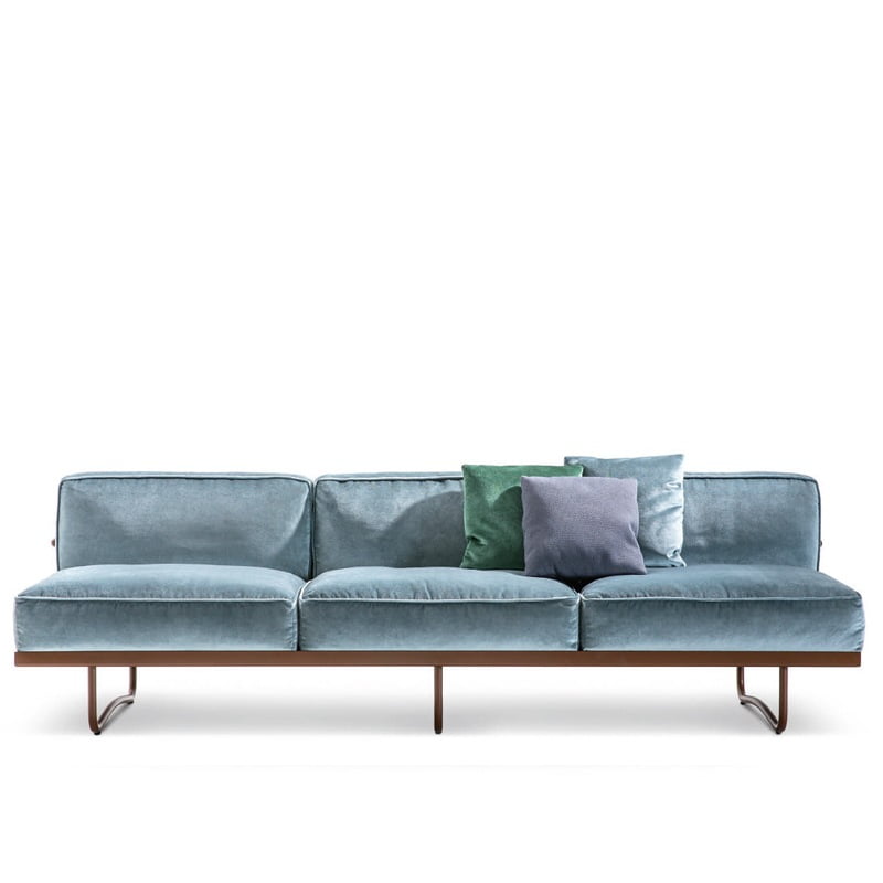 Cassina LC5 bank blauw fluweel velvet