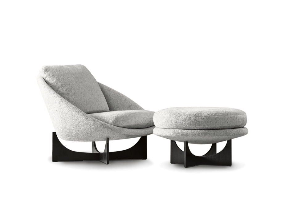 Minotti Lido lounge fauteuil product foto x-frame