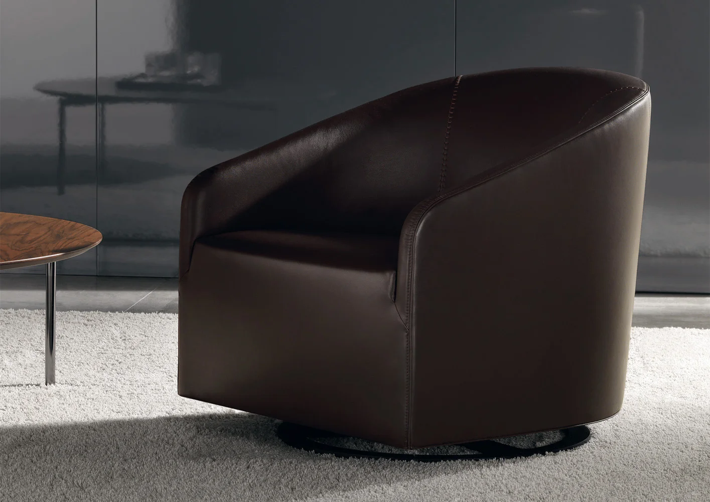 Minotti Portofino met lage rug uitvoering in leder