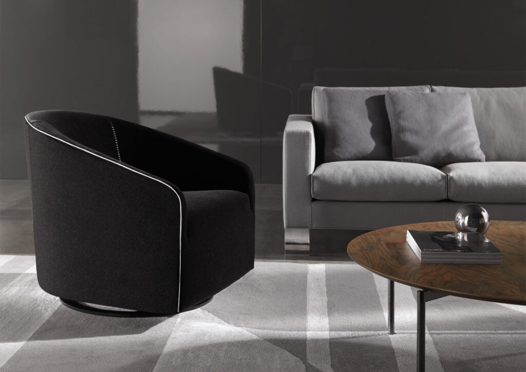 Minotti Portofino lage rug, draaibaar