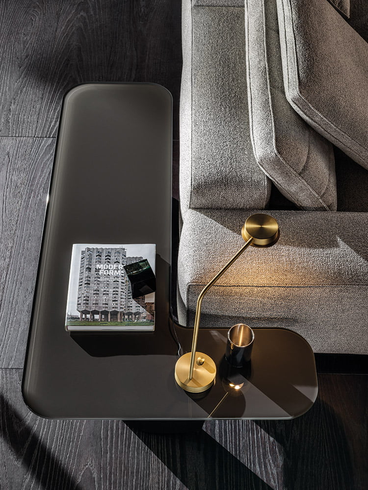 Minotti Song blad glas kleur Granito