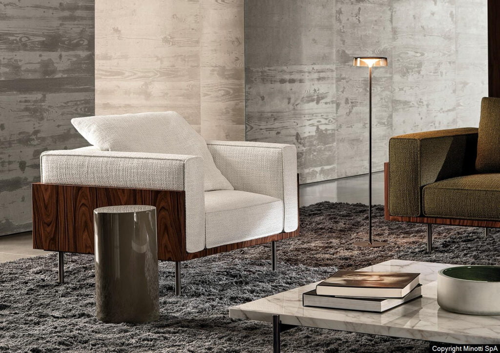 Minotti Brasilia  fauteuil sfeerfoto