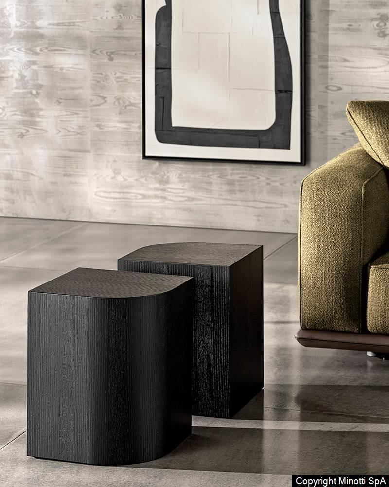 Minotti James bijzettafel hout sfeerfoto interieur