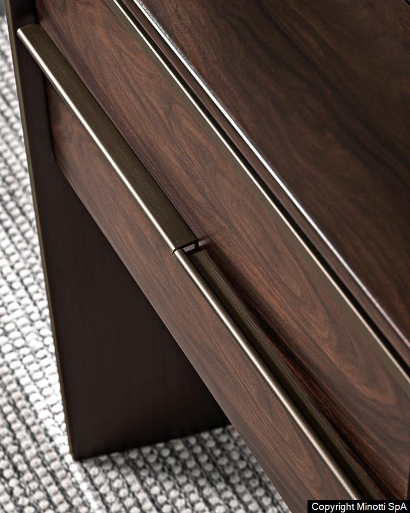 Minotti Linha studio bureau detail hout