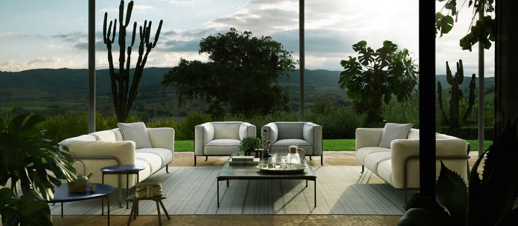 B&B Italia Borea outdoor buiten zomer terras banken fauteuils