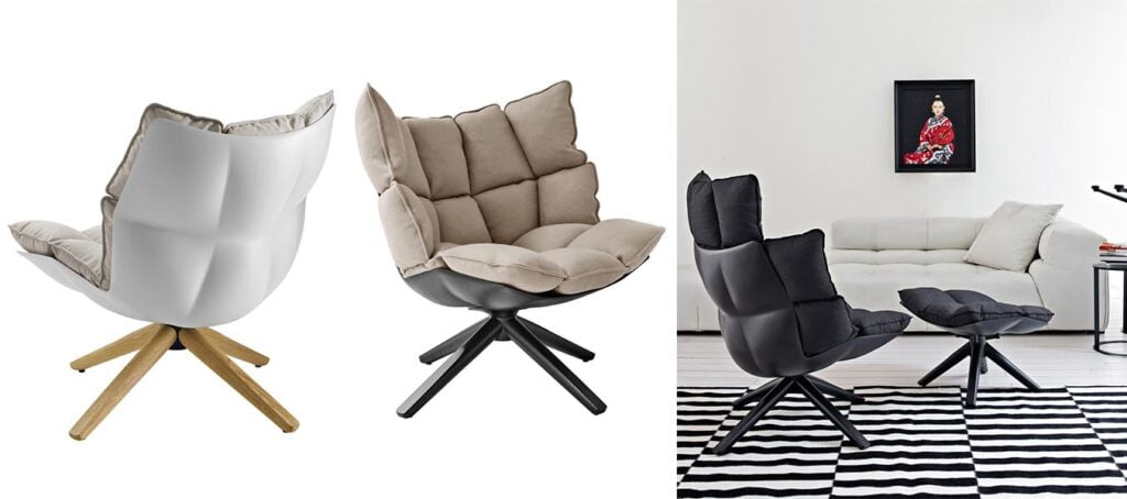 B&B Italia Husk fauteuil Patricia Urquiola sfeer en product foto
