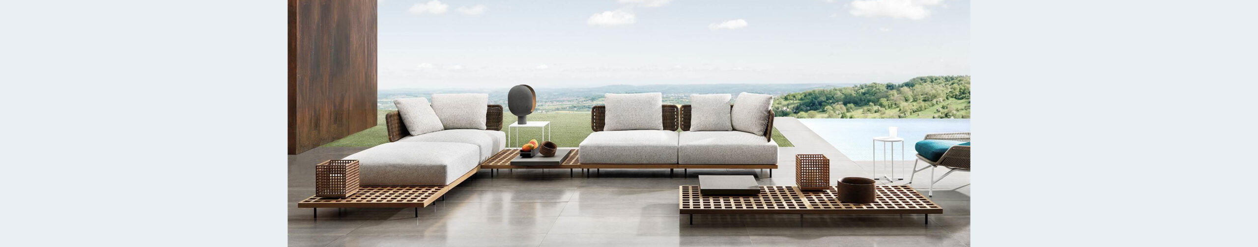 Minotti Quadrado, outdoor design