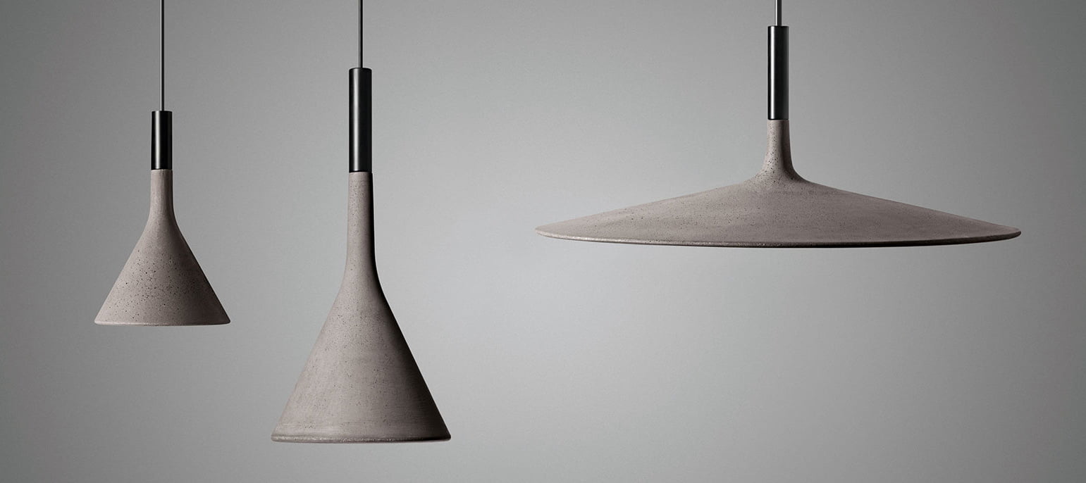 Foscarini Aplomb lamp trio in cement kleur