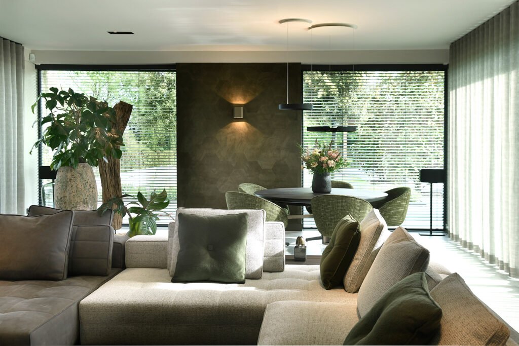 Interieur sfeerfoto Minotti Lawrence groen Minotti Russel