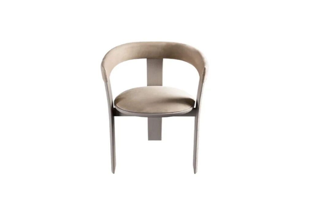 Henge Noce armchair product foto op wit hout met leder