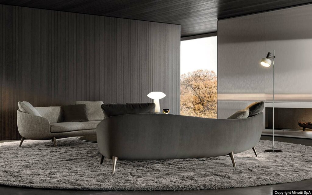 Minotti Raphael bank sfeerfoto interieur design Gamfratesi