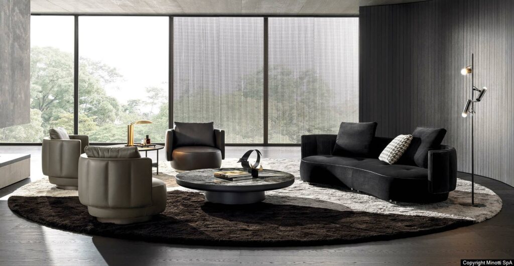 Minotti Wisp Mosaic interieur sfeerfoto