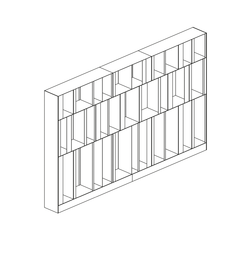 Henge Bistrot Horizontal kast product tekening