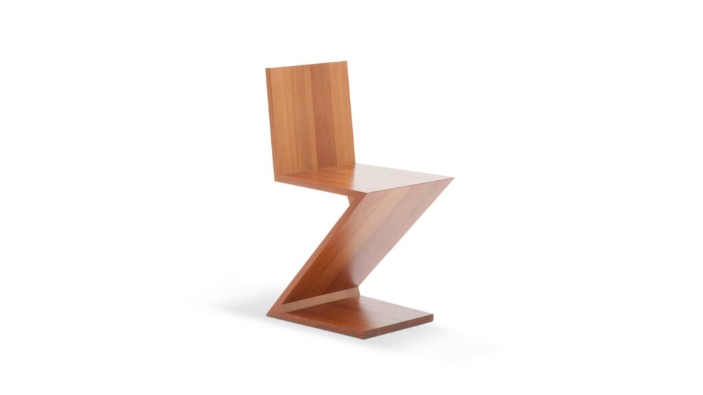 Cassina Zig Zag chair product foto in hout uitvoering
