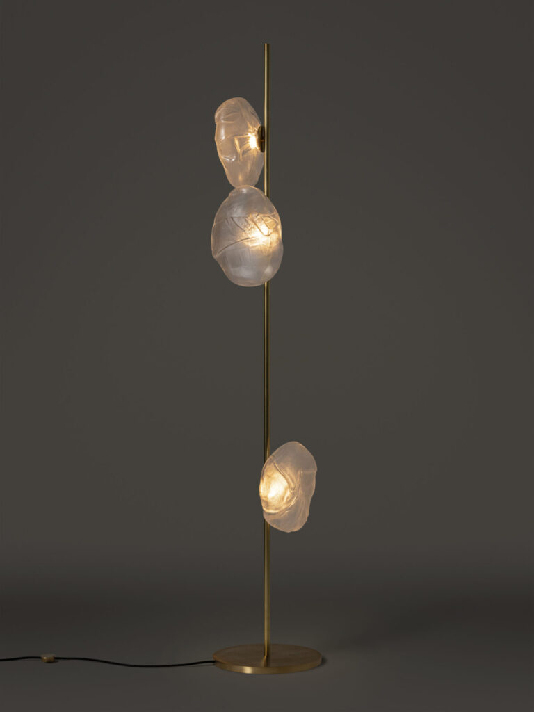 Bocci 73.3 vloerlamp productfoto brass en glas