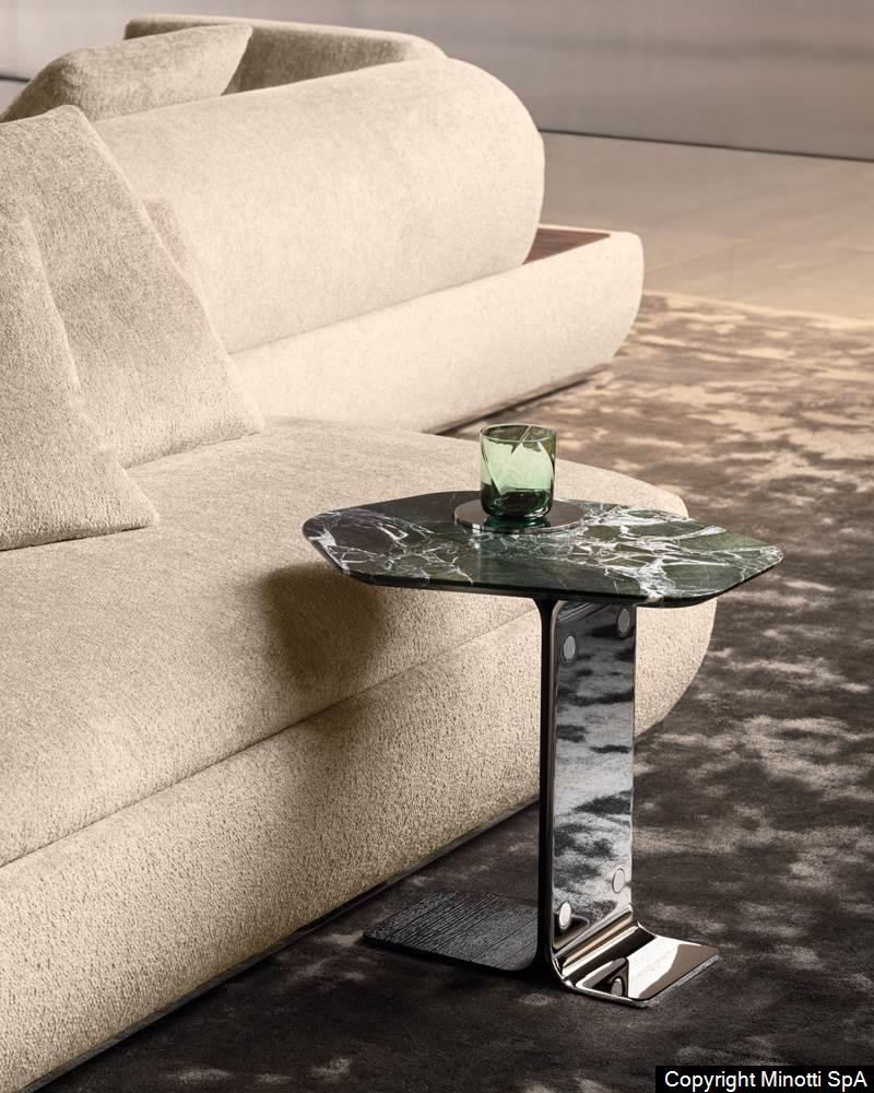 Minotti Ethan salontafel interieur sfeerfoto marmer groen