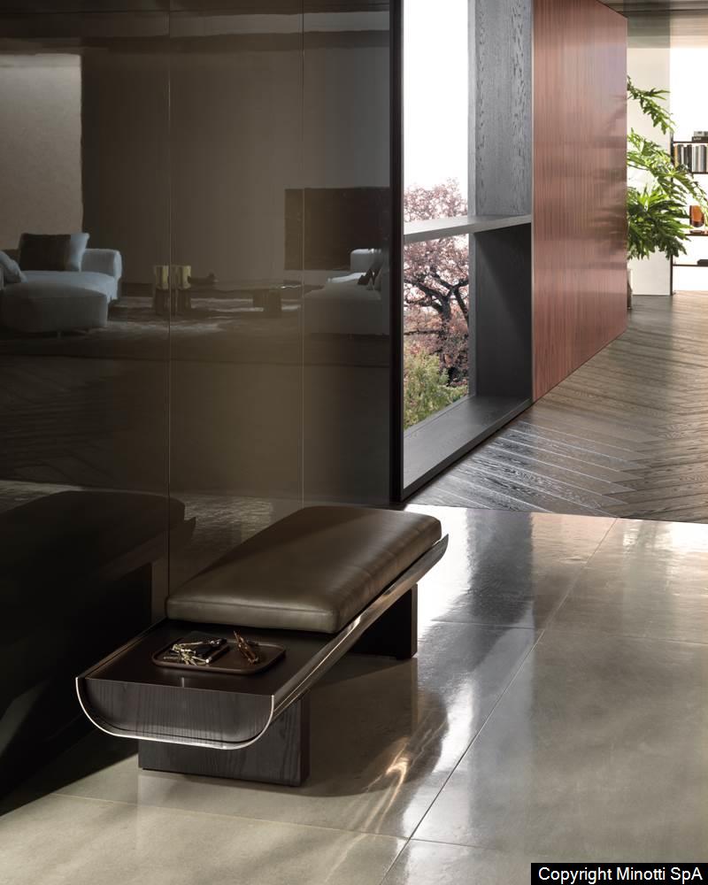 Minotti Pilotis bench interieur sfeerfoto