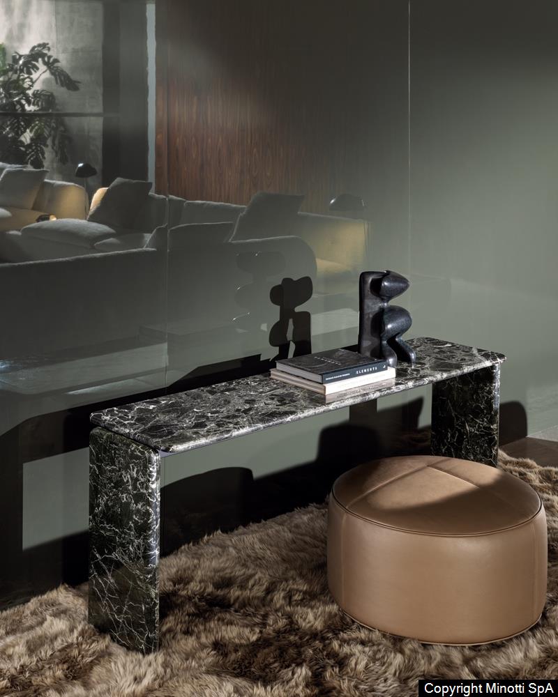 Minotti Drake Console marmer groen interieur sfeerfoto