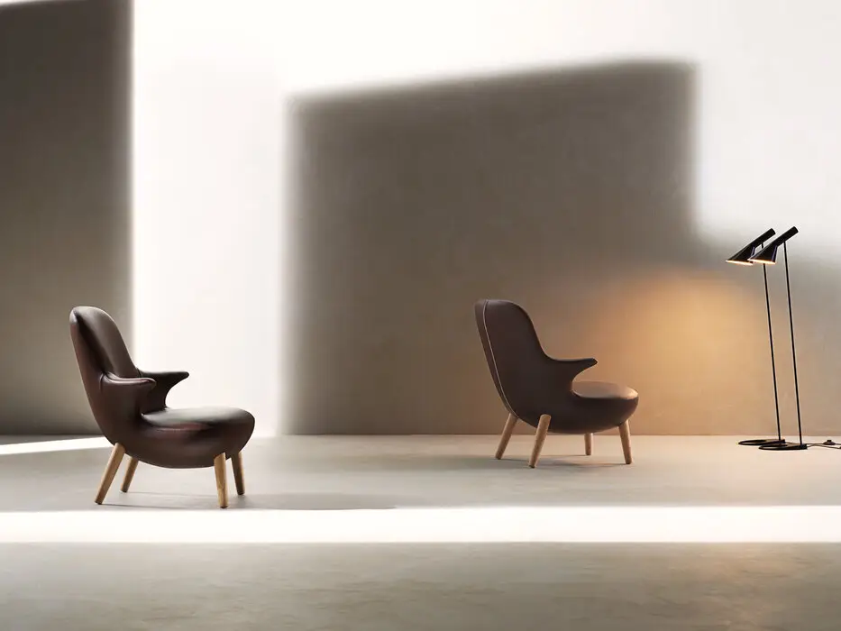 B&B Italia Omoi fauteuil productfoto bruin leder