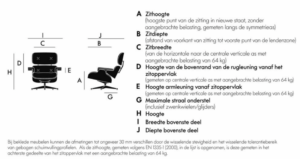 afmetingen Vitra Soft Pad Chair EA 222 – Lounge