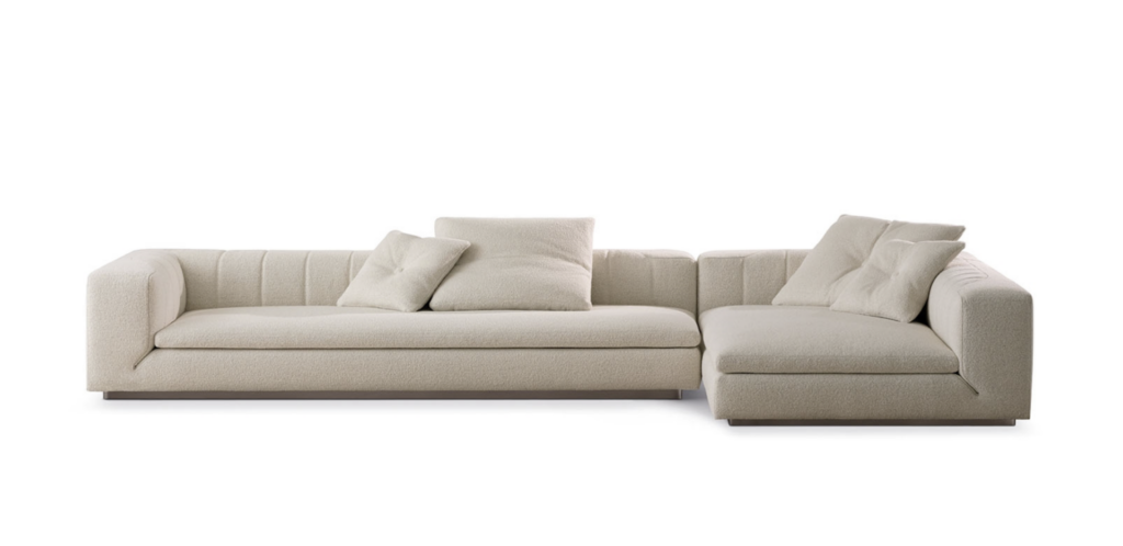 Minotti Riley bank Hannes Peer product foto lichte bekleding