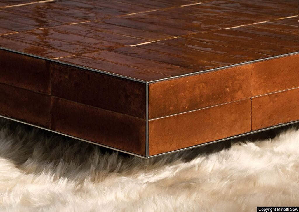 Minotti Andree coffeetable detail hoek tegels Hannes Peer