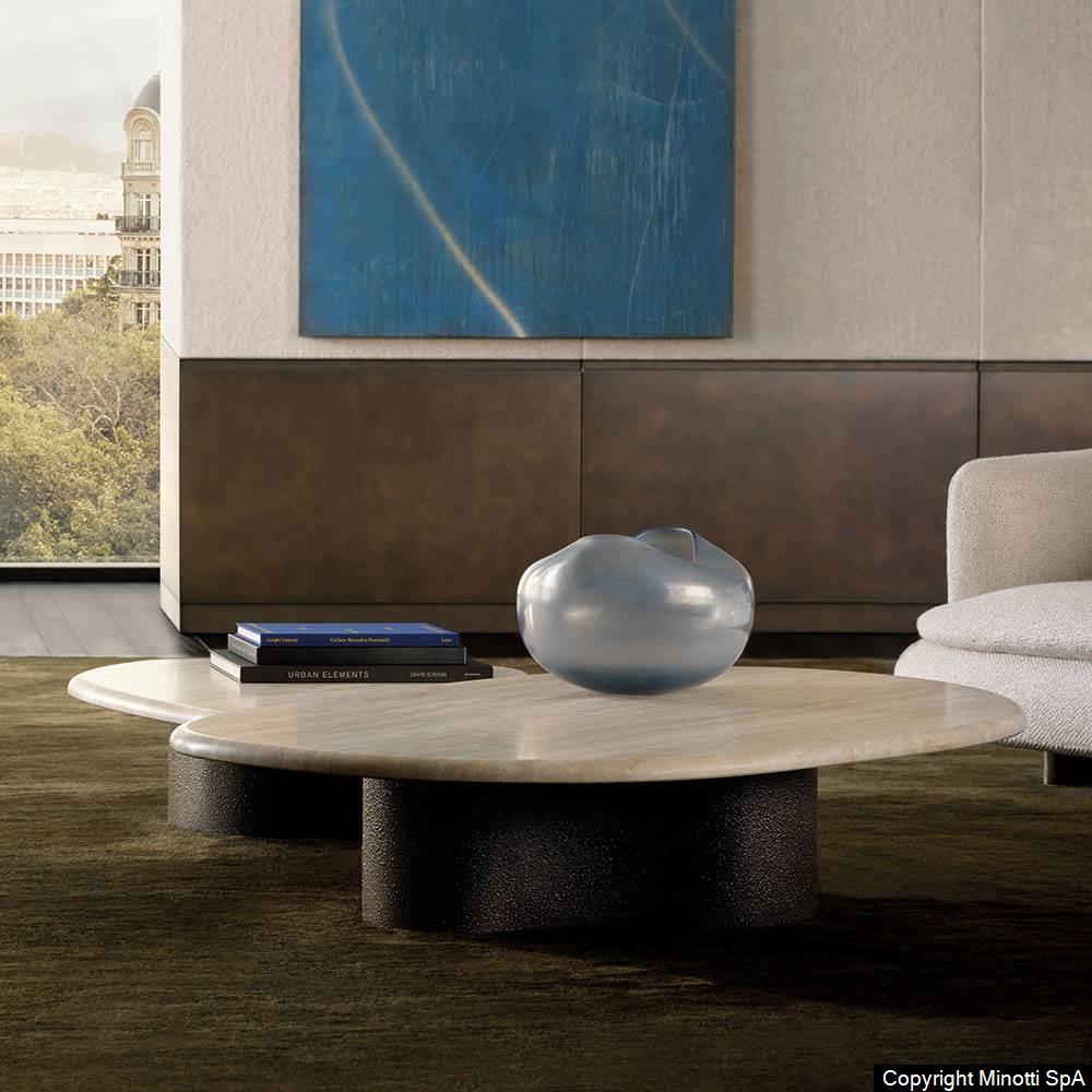 Minotti Bezier Coffee table Studio MK27 Marcio Kogan interieur sfeerfoto zithoek