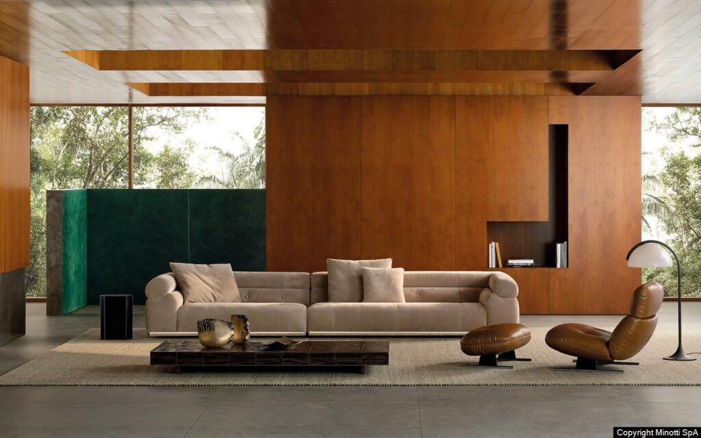 Mintotti Coupe bank Giampiero Tagliaferri interieur sfeerfoto hout living