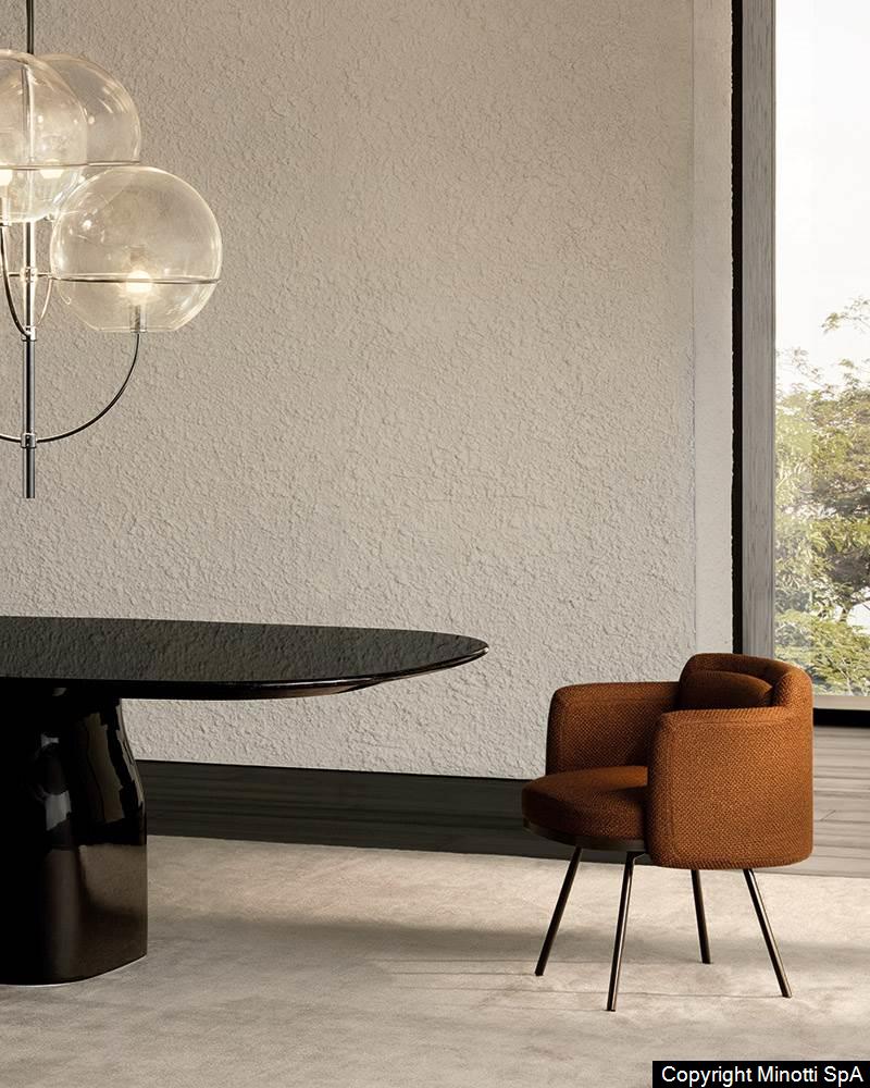 Minotti Tape Dining eetkamerstoelinterieur sfeerfoto Nendo Design