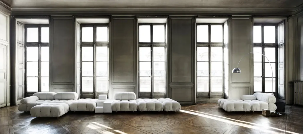 B&B Italia Gli Scacchi interieur sfeerfoto Camaleonda bank klassiek interieur