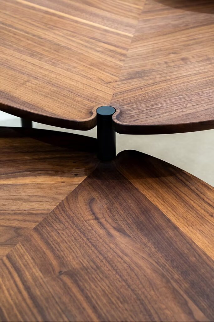 Per/Use Leaf Coffee Table interieur sfeerfoto detail bladen en verbindingen