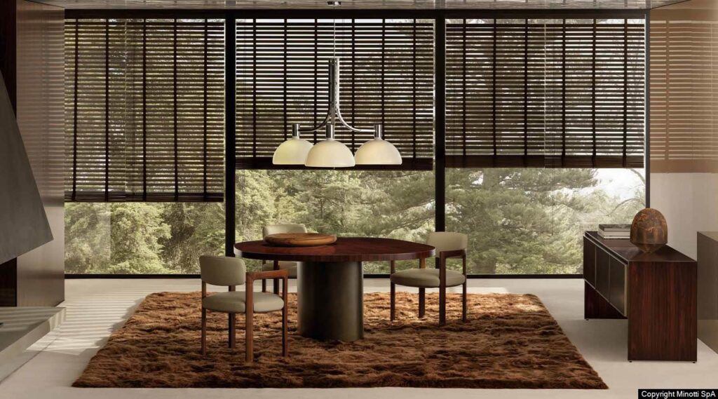 Minotti Bézier Dining interieur sfeerfoto diningroom.